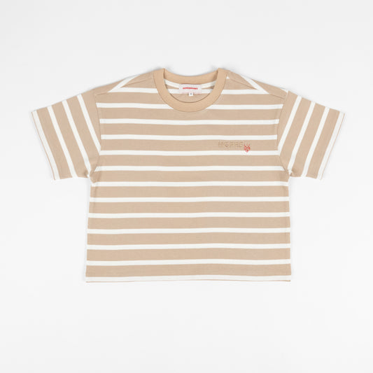 Heavyweight S/S Cropped Striped T-Shirt