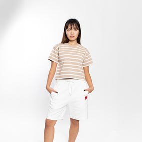 Heavyweight S/S Cropped Striped T-Shirt