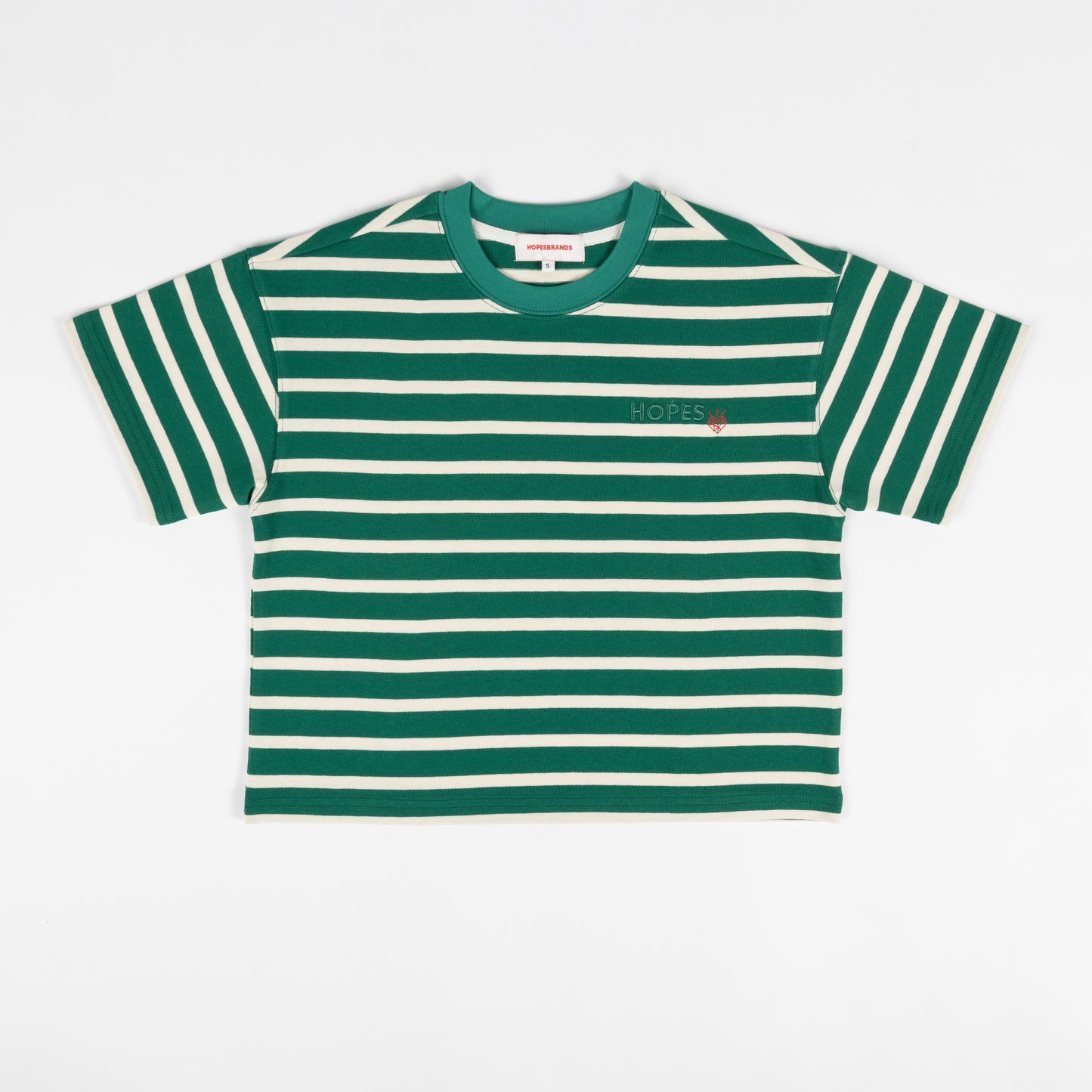 Heavyweight S/S Cropped Striped T-Shirt