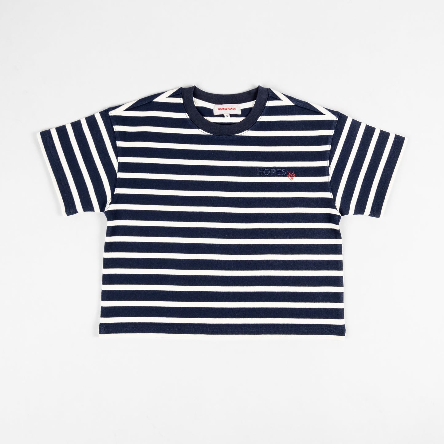 Heavyweight S/S Cropped Striped T-Shirt