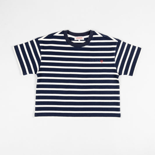 Heavyweight S/S Cropped Striped T-Shirt