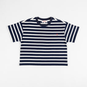 Heavyweight S/S Cropped Striped T-Shirt