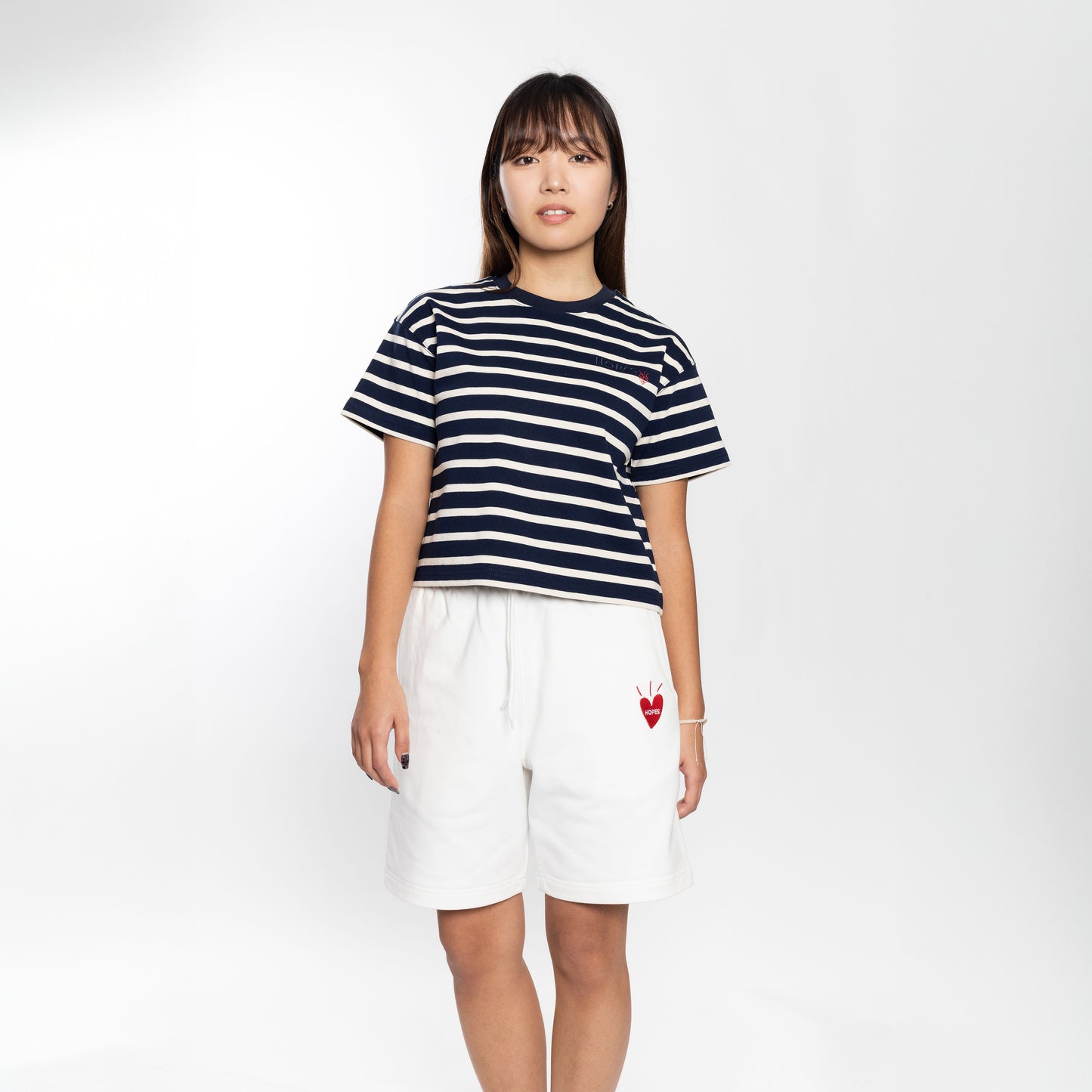 Heavyweight S/S Cropped Striped T-Shirt