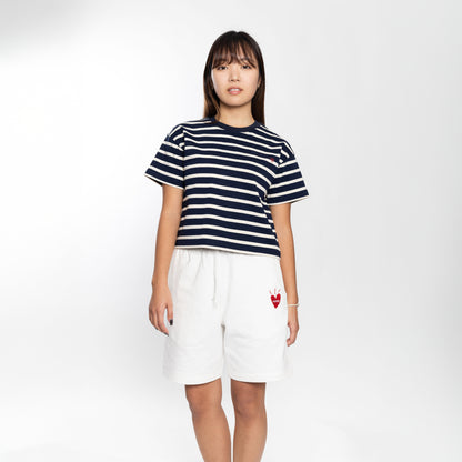 Heavyweight S/S Cropped Striped T-Shirt