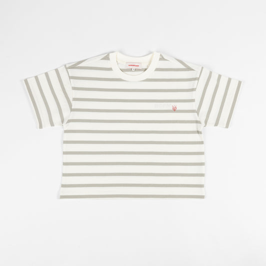 Heavyweight S/S Cropped Striped T-Shirt