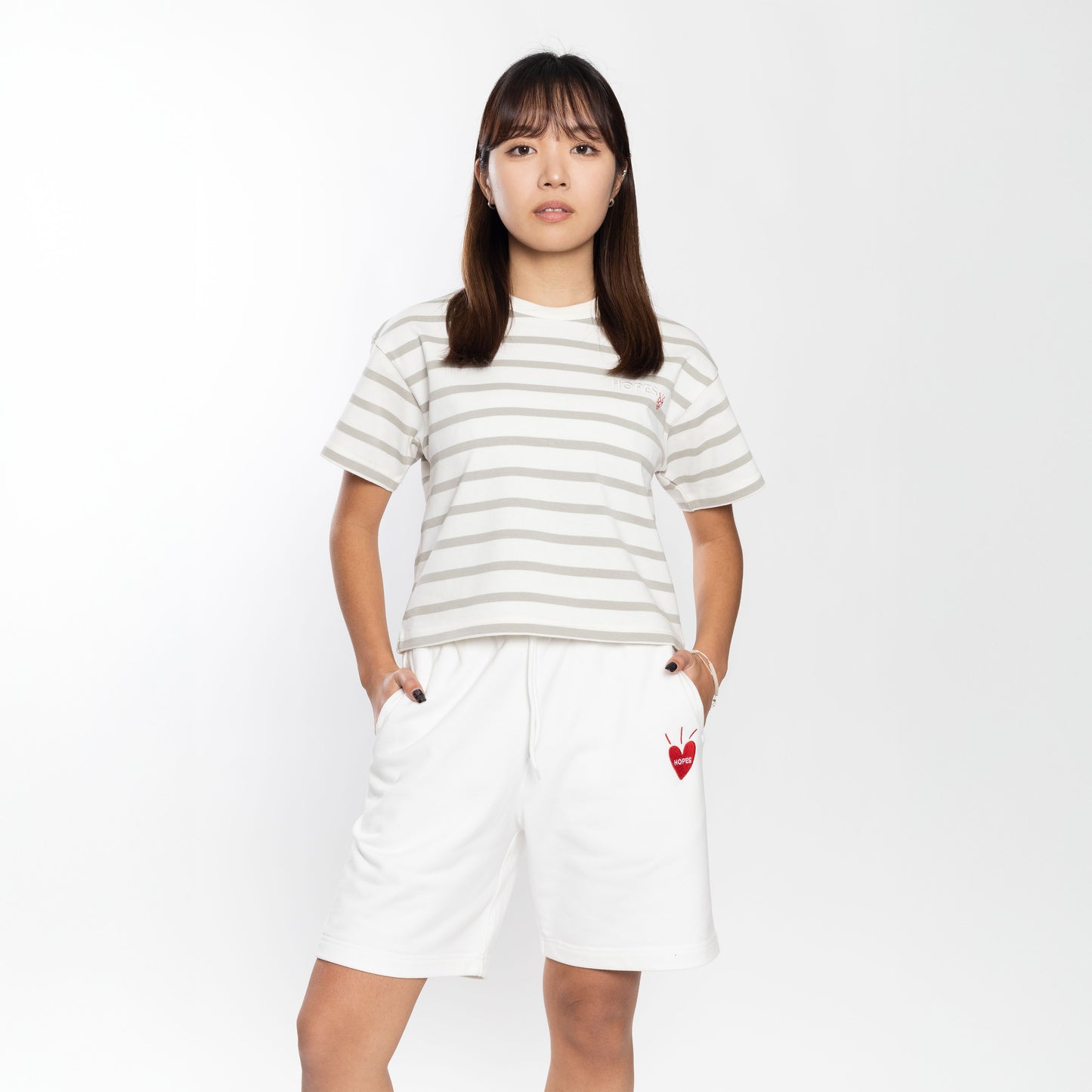 Heavyweight S/S Cropped Striped T-Shirt