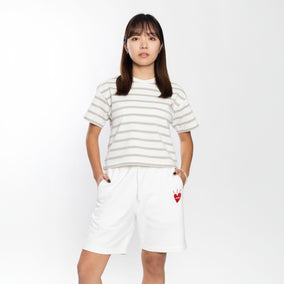 Heavyweight S/S Cropped Striped T-Shirt