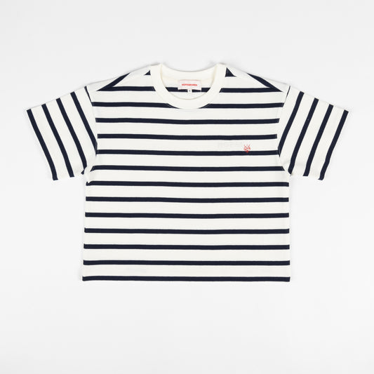 Heavyweight S/S Cropped Striped T-Shirt